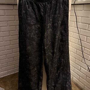 Black Patterned Adidas Pants